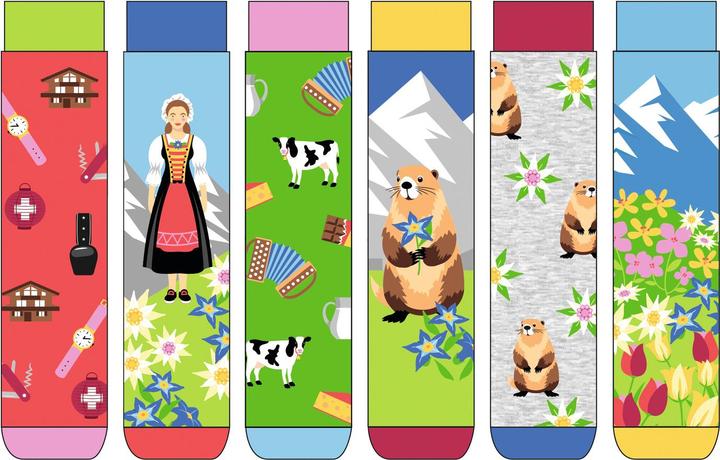 Produktbild United Oddsocks Swiss you were here (3er Pack, 37 - 42)