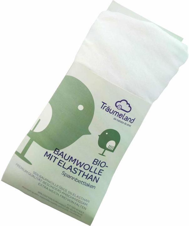 Träumeland Drap-housse Blanc 60 x 120 cm + 70 x 140 cm (140 x 70 cm)