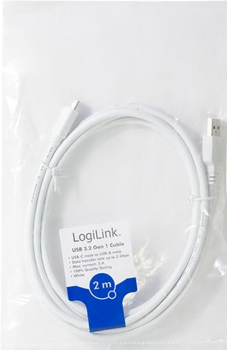 Productafbeelding LogiLink USB C - USB A (2 m, USB 3.0)