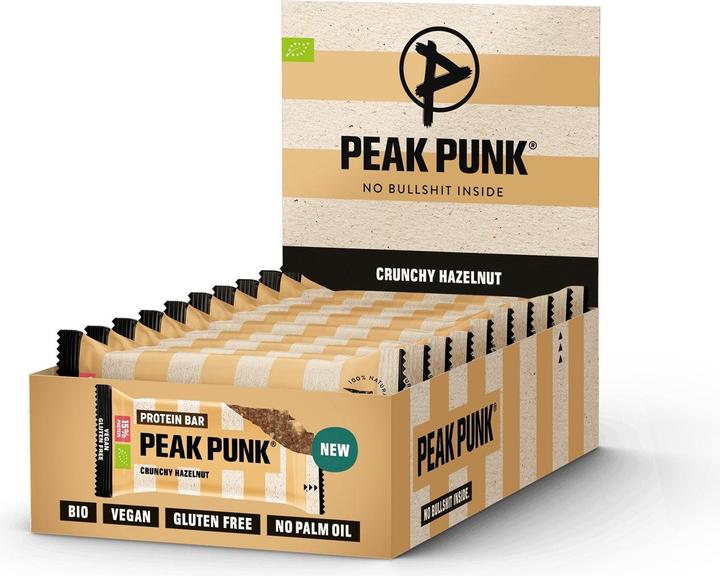 Peak Punk Bio Protein Bar (Haselnuss, 12 Stk., 55 g)
