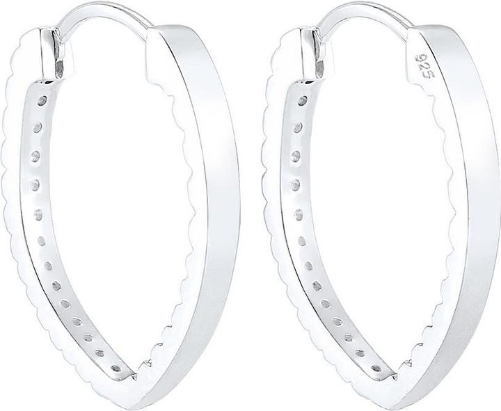 Immagine prodotto Elli Orecchini Creole con cristalli ovali di zirconio Argento 925 (Zirconia, Argento 925)