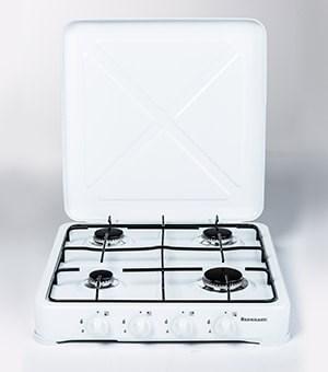 Produktbild Ravanson K-04T cooker Black, White Countertop Gas 4 zone (s)