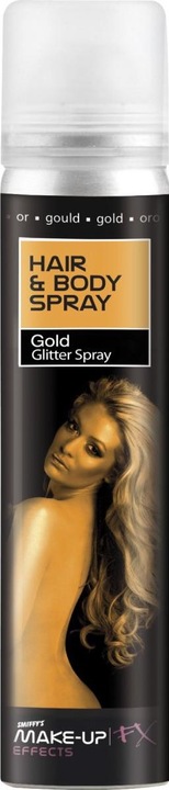 Produktbild Smiffys Haar Bodyspray Glitter Gold