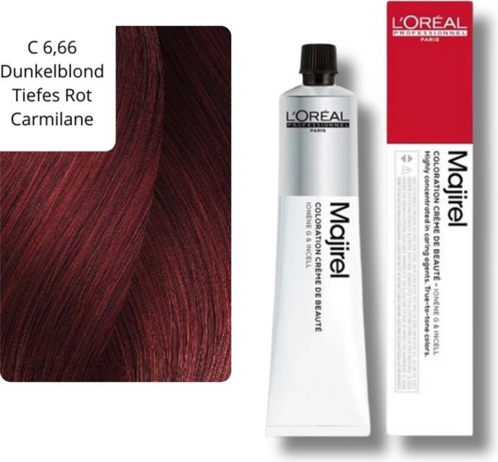 Actual product image L'Oréal Professionnel Majirouge Abs (6.66 dark blonde deep red)