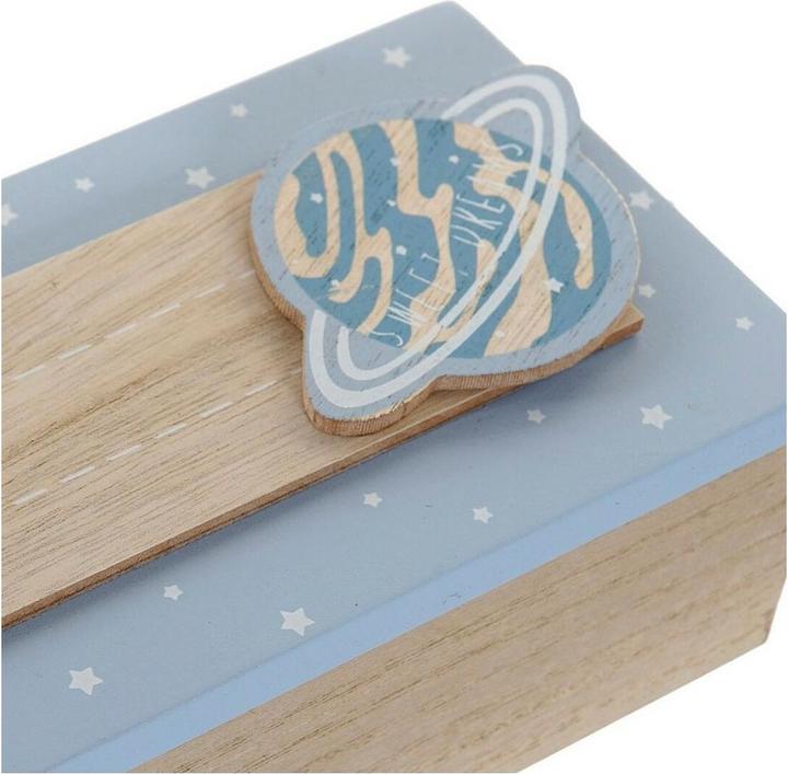Actual product image DKD Home Decor Dekorative Box natürlich Aluminium Holz MDF 22 x 6 x 9 cm (2 Stück) (1 Stück)