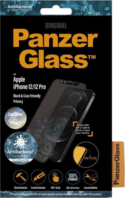 Actual product image PanzerGlass Case Friendly Black AB Privacy (1 Piece, Apple iPhone 12, Realme 12 Pro+)