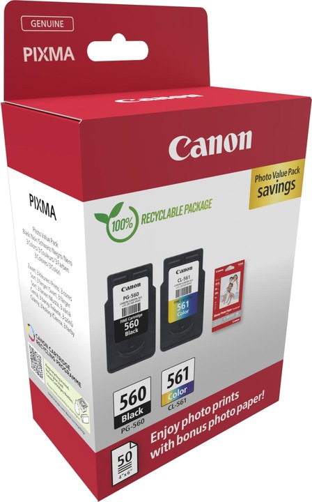 Actual product image Canon CRG PG-560/CL-561 Ink Cartridge (M, FC, C, Y)