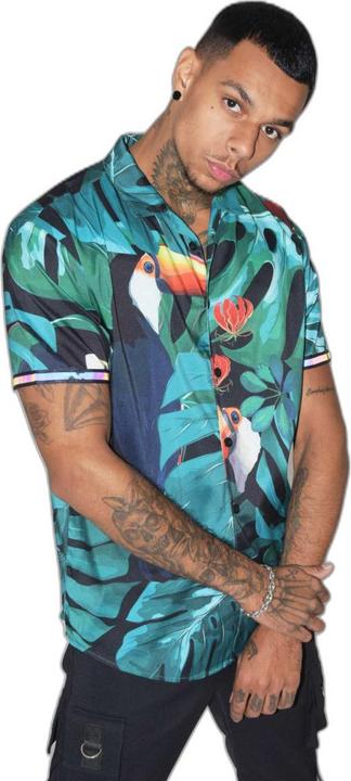 Immagine prodotto Project X Paris Camicia a maniche corte con motivo tropicale (L)