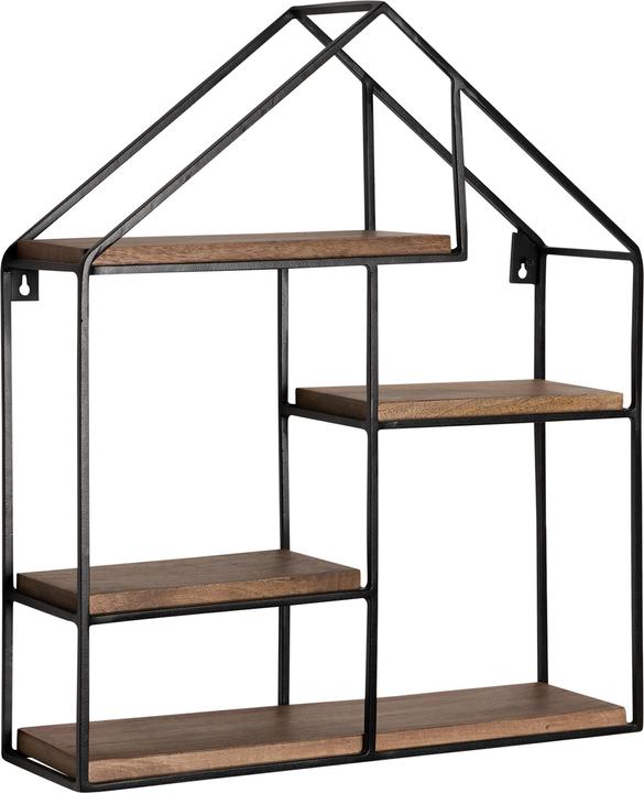 Actual product image FineBuy Wall Shelf FB92219 Metal Black (50 x 60 x 14 cm)