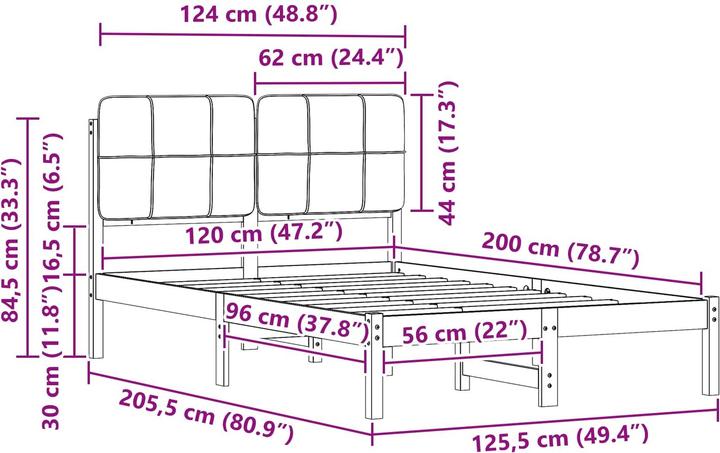 Image du produit vidaXL Bettrahmen (120 x 200 cm)