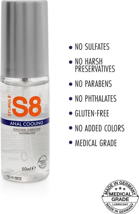 Productafbeelding Stimul8 S8 WB Verkoelende Anale Lube 50ml (50 ml)