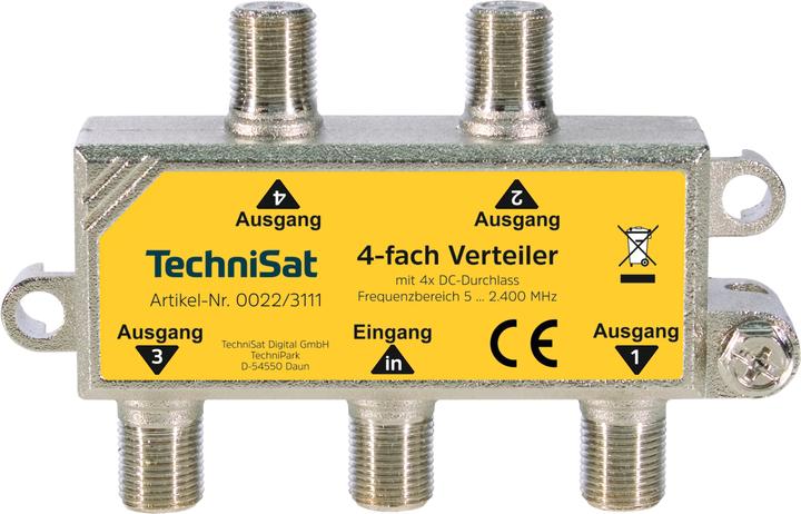 Produktbild TechniSat 0022/3111 Kabelspalter oder -kombinator Kabelsplitter (Verteiler)