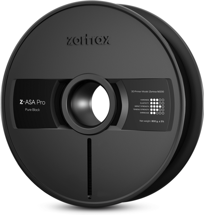 Produktbild Zortrax Z-ASA PRO Filament - 1.75 mm - 800 g - reines schwarz (ASA, 1.75 mm, 800 g, Schwarz)