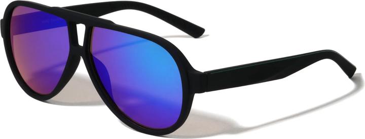 Nero opaco, specchio chiaro bluastro