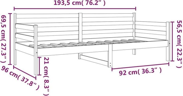 Image du produit vidaXL Tagesbett (90 x 190 cm)