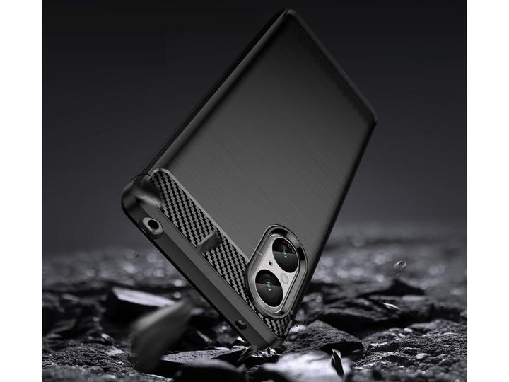 Produktbild Screenguard Sony Xperia 5 V Hülle Carbon Brushed Soft TPU (Sony Xperia 5 V)