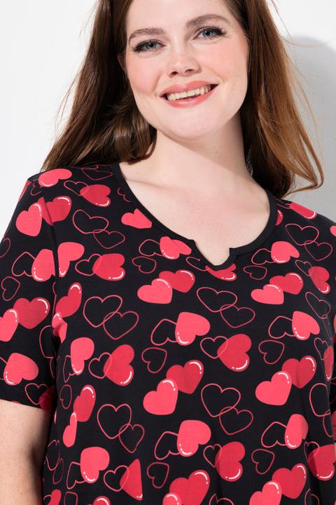 Produktbild Ulla Popken Bigshirt, Herzen, Rundhals / Tunika-Ausschnitt, Halbarm (42, 44)