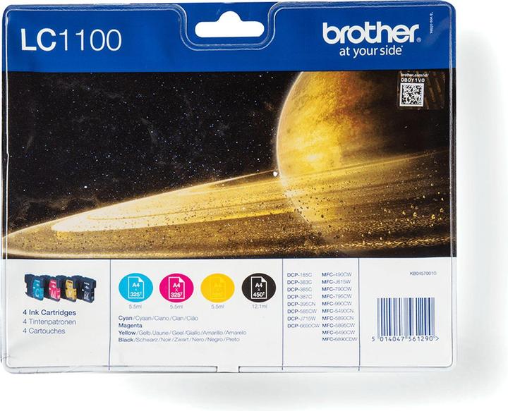 Produktbild Brother LC-1100VALBP Value Pack (BK, C, M, Y)