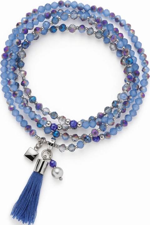 Leonardo Donna blau Sommer (Glass beads, iP, Stainless steel)