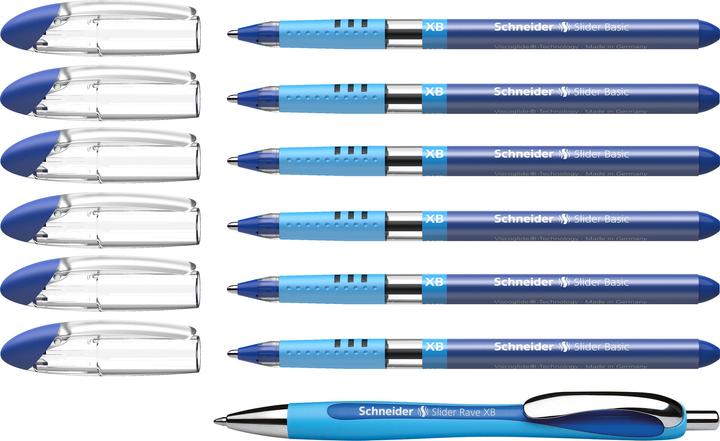 Produktbild Schneider Kugelschreiber Slider Basic Strichstärke: 0,7 mm Schreibfarbe: blau (Blau, 7 x)