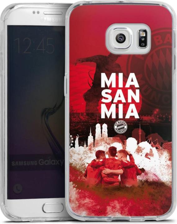 Produktbild DeinDesign Silikon Hülle für Samsung Galaxy S6 Edge Handyhülle Case Smartphone Schutzhülle FC Bayern München (Samsung Galaxy S6 Edge)