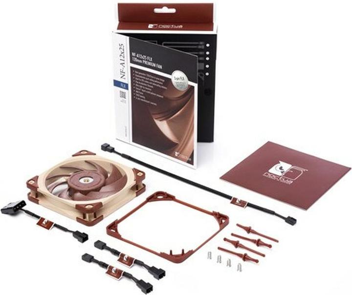 Actual product image Noctua NF-A12x25 FLX fan (120 mm, 1x)