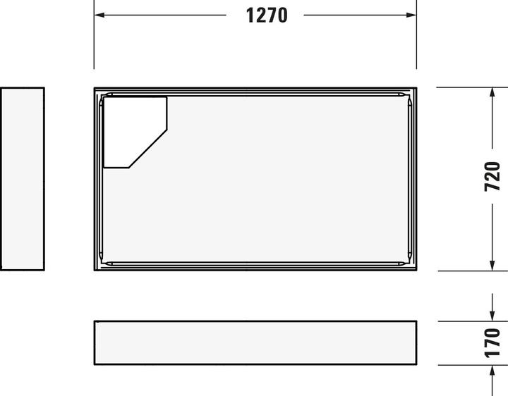 Produktbild Duravit Rechteck-Duschwanne D-CODE mit Antislip, weiss 1300x750x85mm