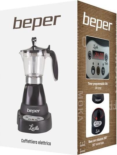 Produktbild Beper BC.041N- elektrische espressomachine- 3 koffiekopjes