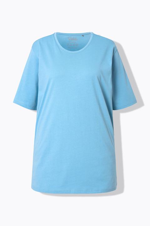 Actual product image Ulla Popken Basic Round Neck Short Sleeve Relaxed Fit Tee (54)