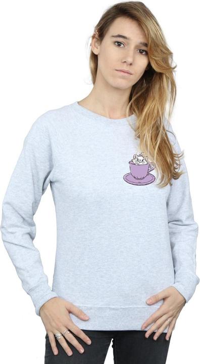 Actual product image Disney Womens/Ladies Aristocats Marie In Cup Breast Print Sweatshirt (L)