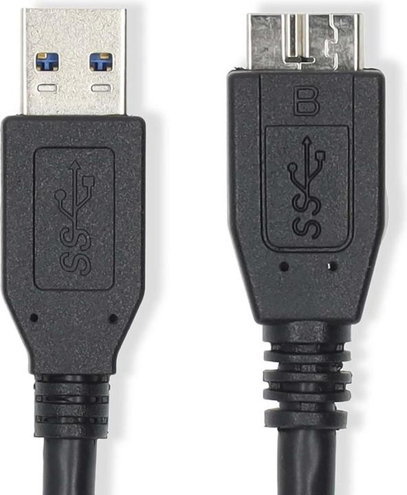 Actual product image Nedis USB cable | USB 3.2 Gen 1 | USB-A plug | USB Micro-B plug | 5 Gbps | Nickel-plated | 1.00 m (1 m, USB 3.2 Gen 1)