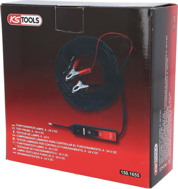 Produktbild KS Tools Funktionsprüflampe, 6 - 24 V DC, Kabellänge 25 m