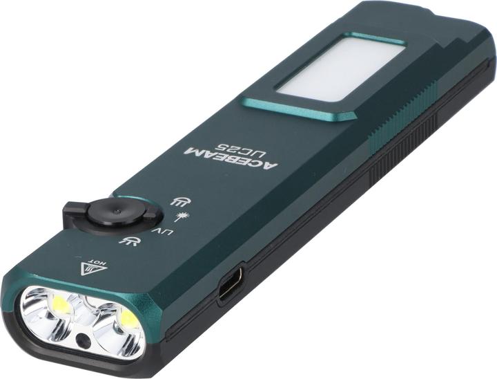 Actual product image AceBeam UC25 mit 3.100 Lm Kalt.- Warmweissem / UV Licht und grünem Laser / Grün (14.20 cm, 3100 lm)
