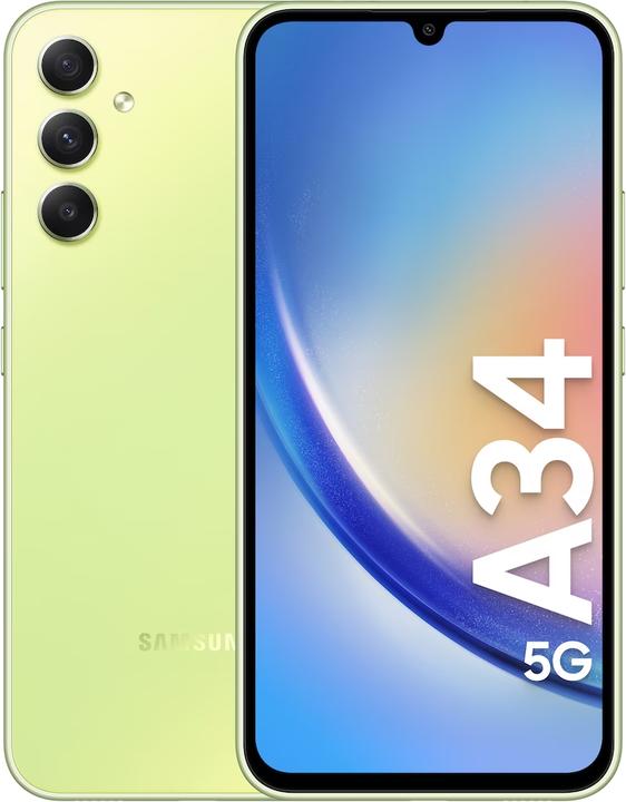 Image du produit Samsung Galaxy A34 5G (128 Go, Awesome Lime, 6.60", Double SIM, 5G)