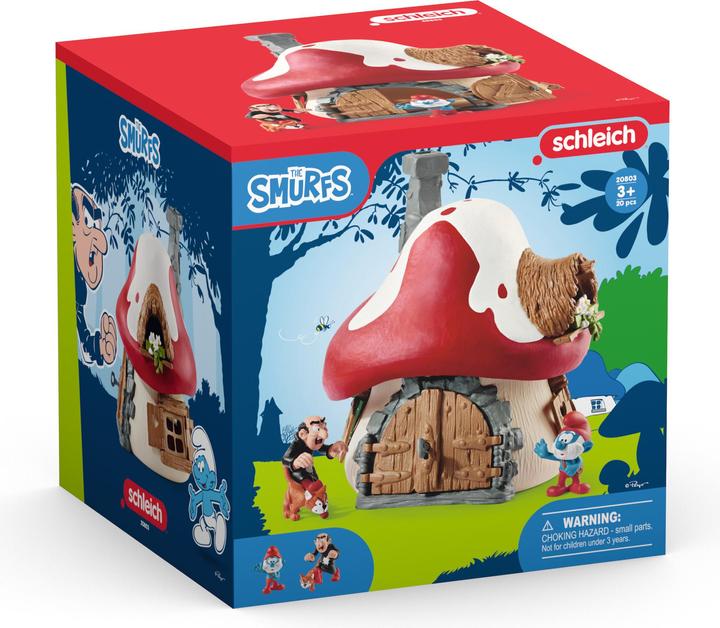 Actual product image Schleich Smurf House with Smurfs