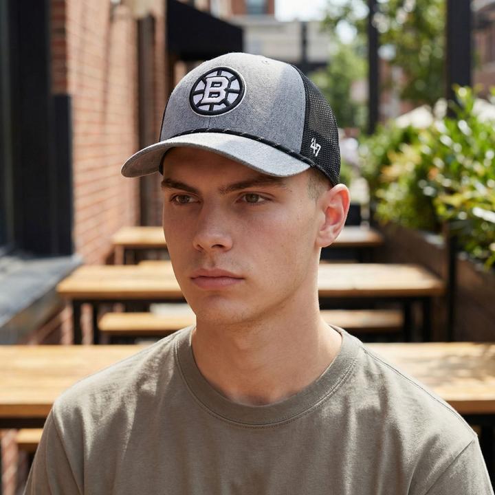 Produktbild 47 Brand Mesh Snapback Trucker Cap - Rope Boston Bruins (One Size)