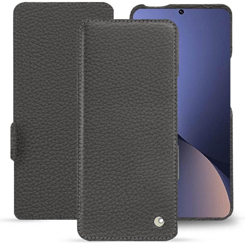 Noreve Lederschutzhülle horizontal (Xiaomi 12 Pro), Smartphone Hülle, Grau