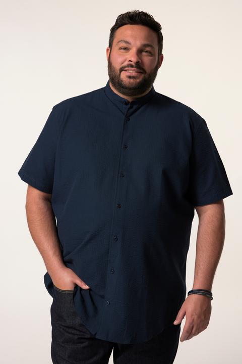 Immagine prodotto Men+ Hemd, Halbarm, Stehkragen, Seersucker, Comfort Fit (6XL)