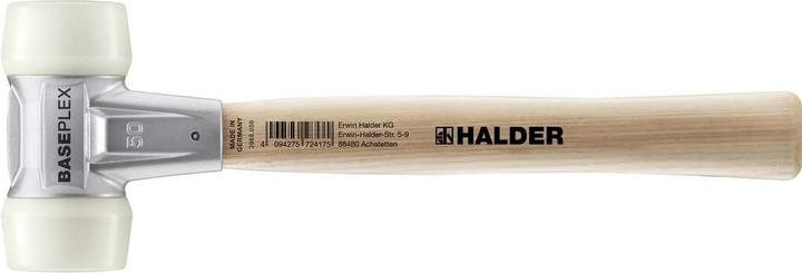Produktbild Halder Schonhammer BASEPLEX Länge 340 mm Kopf-Ø 50 mm hart Holz Nylon weiss (940 g)