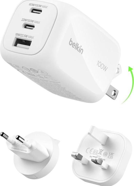Produktbild Belkin BoostCharge Pro (100 W, 3 Ports)