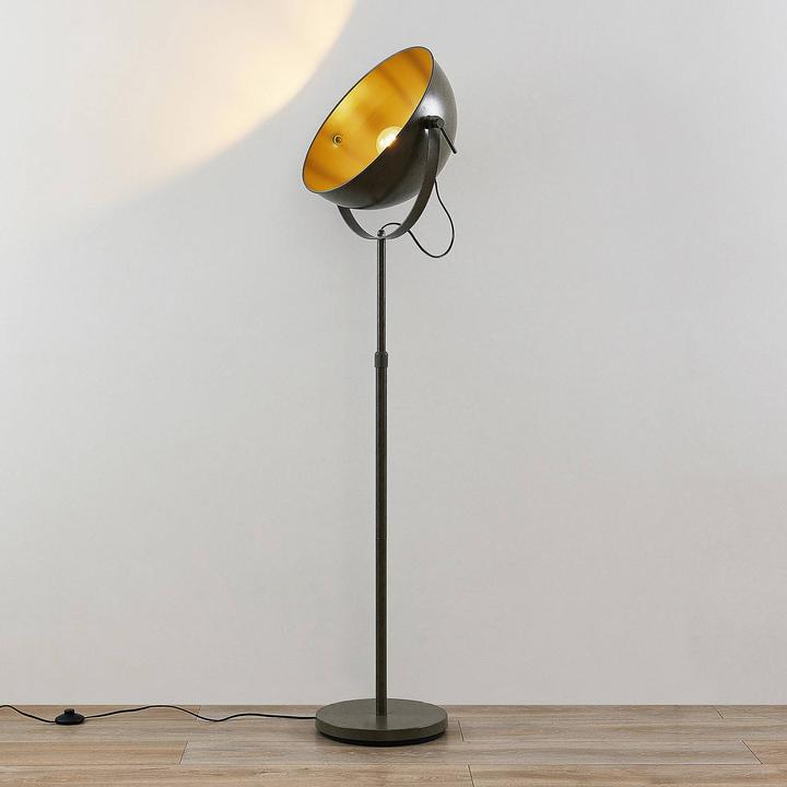 Produktbild Lindby Muriel Stehlampe, einflammig, dunkelgrau (E27)