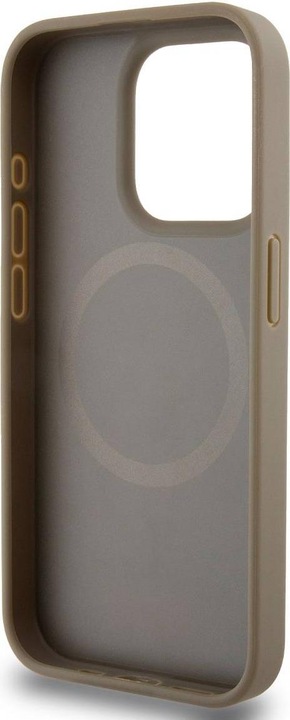 Actual product image DKNY PU Leather Repeat Pattern Bottom Stripe MagSafe Case for iPhone 13 Pro Max Brown (Apple iPhone 13 Pro Max)