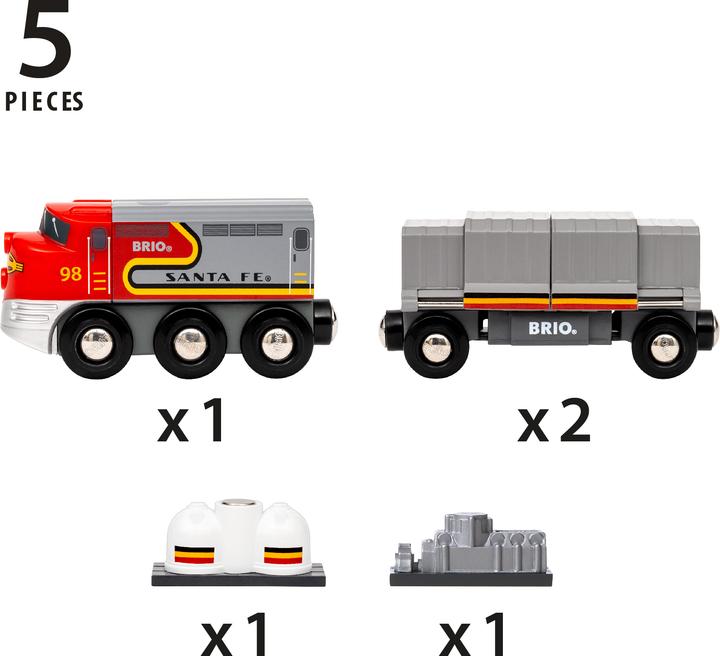 Image du produit Ravensburger BRIO World - 36089 Trains du monde train Santa Fe | Jouets train pour enfants à partir de 3 ans
