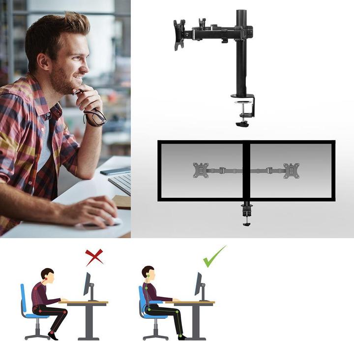 Produktbild ACT Monitor Desk Mount, 2 screens up to 32ö and 12 kg (Tisch, 32")