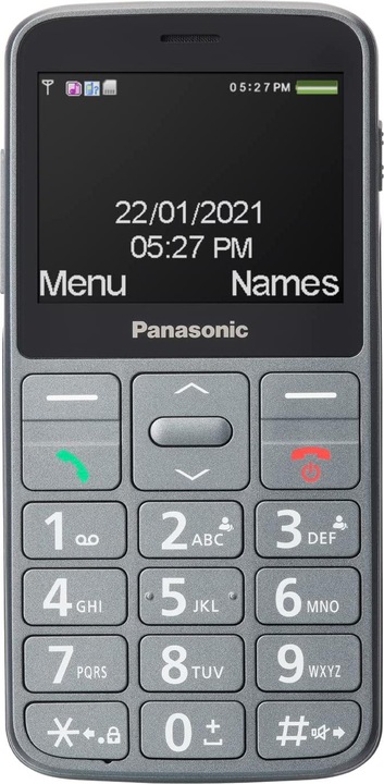Panasonic KX-TU160 Easy Use Mobile Phone Pilkas, 2.4 ", TFT-LCD, 240 x 320, USB version USB-C, Built-in camera (32 GB, Grey, 2.40", Single SIM, 0.30 Mpx)