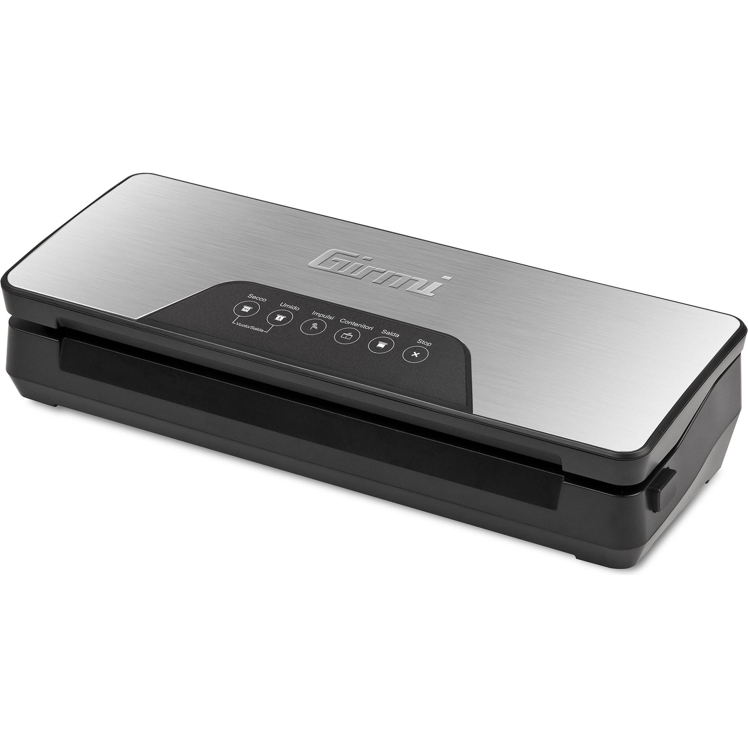 Girmi Automatische Vakuummaschine, Vakuumiergerät, Schwarz, Silber