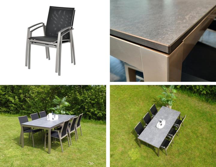 Produktbild Disco Möbel Gartentisch inkl. Gartenstühle (Set) (210 x 210 x 73.60 cm)