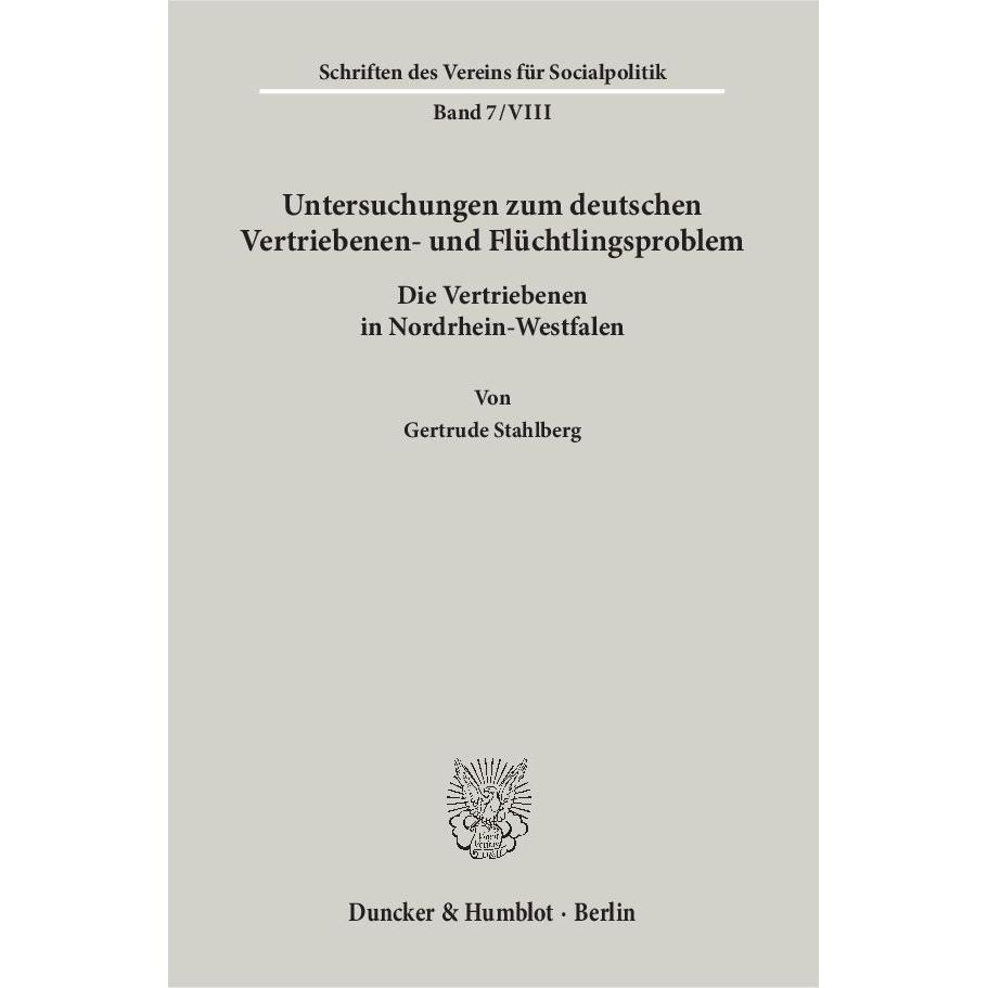 Untersuchungen zum deutschen Vertriebenen- und Flüchtlingsproblem, Fachbücher von Bernhard Pfister