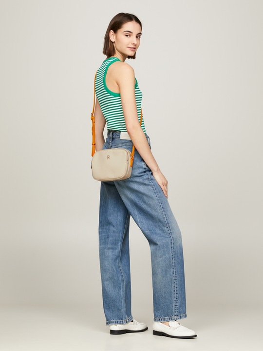 Produktbild Tommy Hilfiger Umhängetasche Canvas Crossover - Beige und Orange