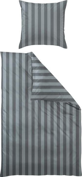 Immagine prodotto Curt Bauer Biancheria da letto damascata Como grigio acciaio (Copripiumino, 155x200 cm (80x80 cm))